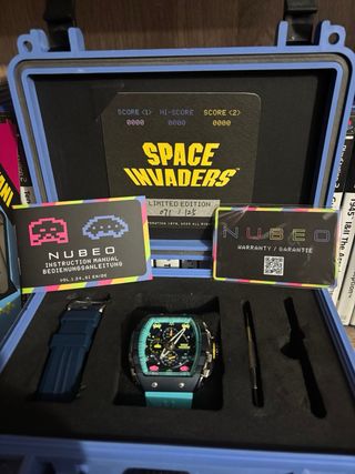 Nubeo Space Invaders Arcade Estuche Azul