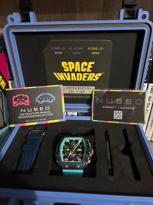 Nubeo Space Invaders Arcade Estuche Azul