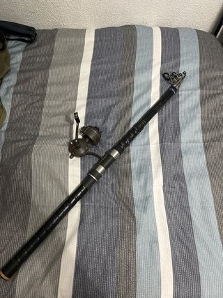 Caña de pescar y carrete