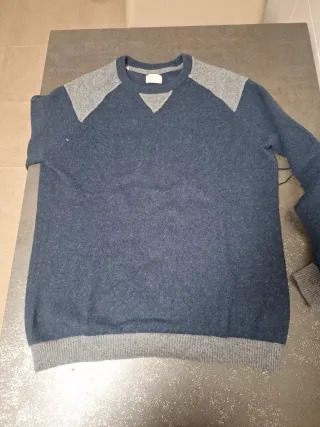 Jersey hombre azul marino y gris