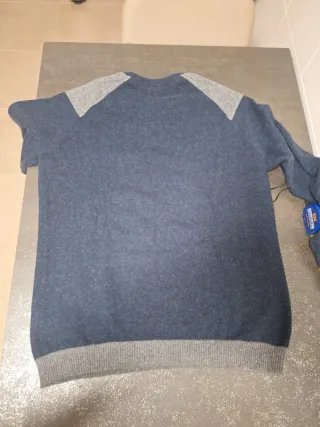 Jersey hombre azul marino y gris