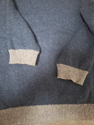 Jersey hombre azul marino y gris