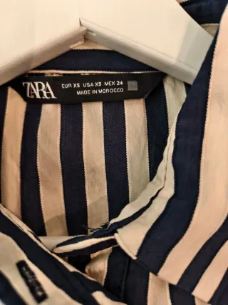 Vestido camisero Zara rayas