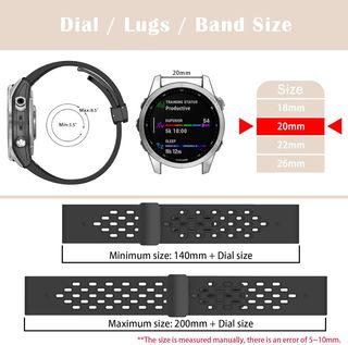 WoPail 20MM QuickFit Correa Magnética para Garmin