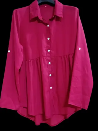 Camicia bordeaux maniche regolabili