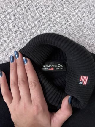 Jersey cuello alto Ralph Lauren negro