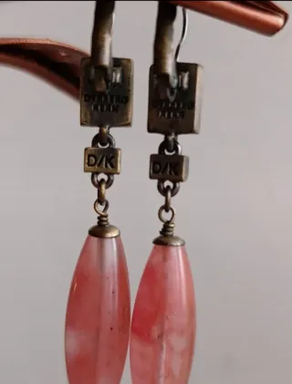 Dyrberg/Kern orecchini vintage pietra rosa