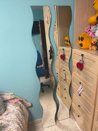 Specchio a figura intera ondulato, ne ho 3