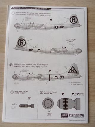 B-29A ENOLA GAY MAQUETA ACADEMY 1/72