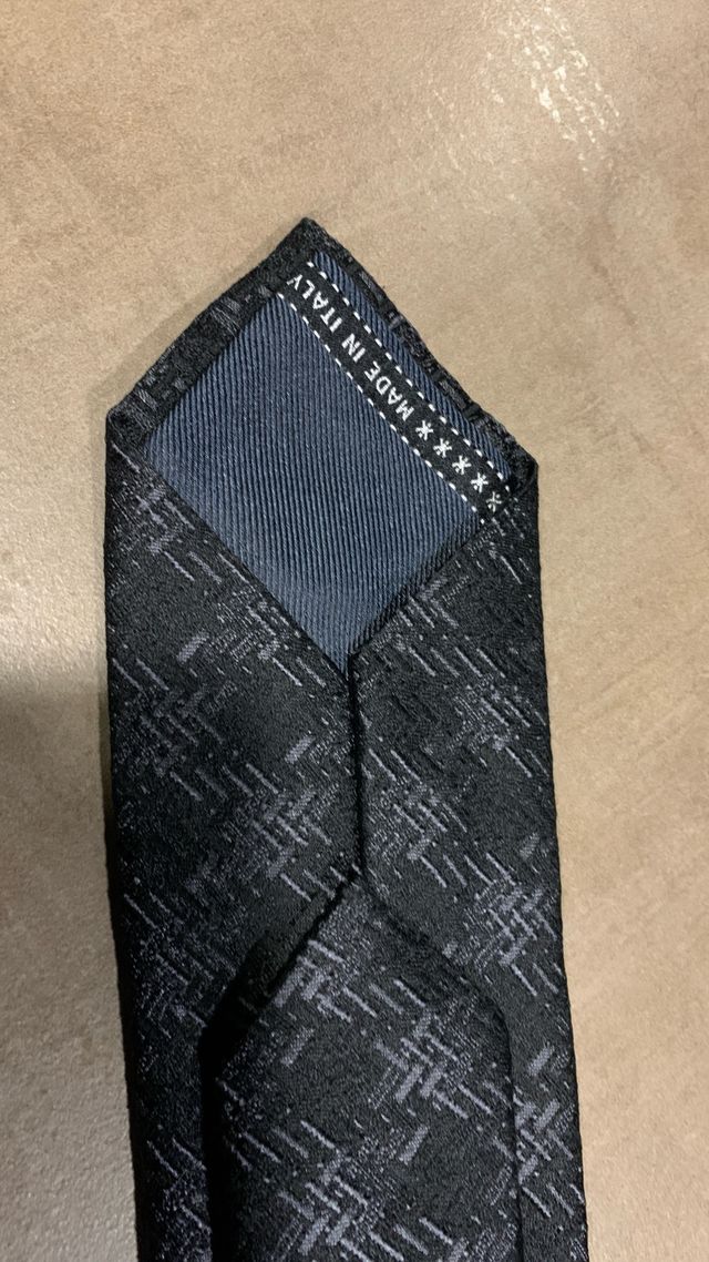 Ermenegildo zegna grey black silk tie