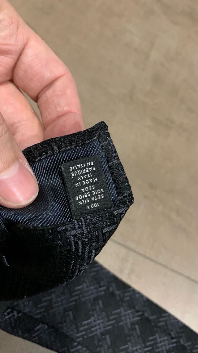 Ermenegildo zegna grey black silk tie