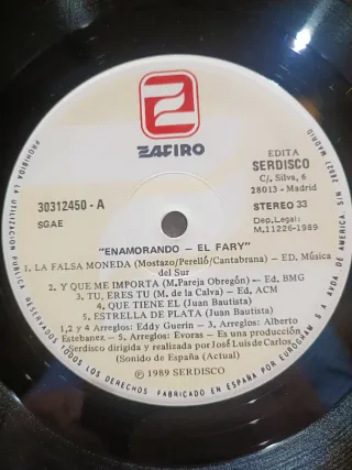 Vinilo LP El Fary - Enamorando (1989)