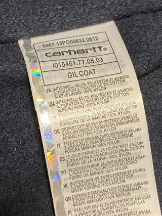 Abrigo Carhartt Azul  Navy Heather Gil Coat