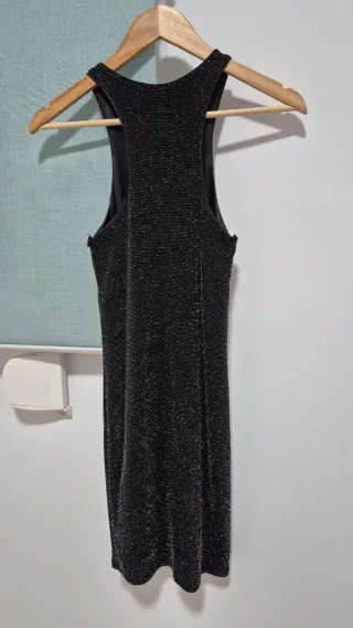 Vestido Negro Brillante Tirantes