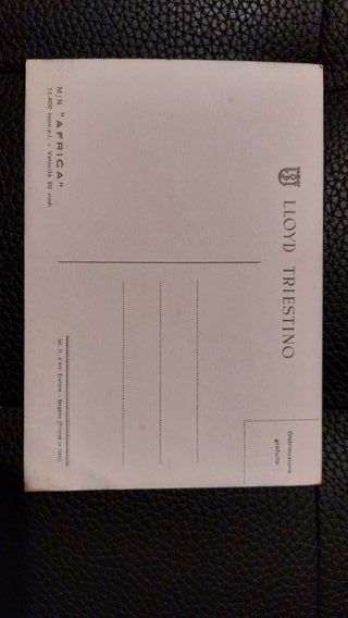 Cartolina postale del 1950 Nave Africa