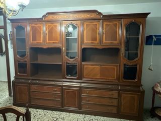Mueble Comedor Antiguo Madera y Cristal