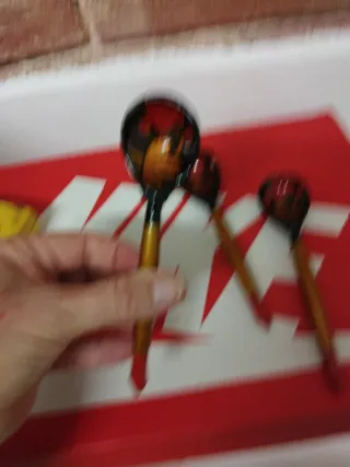 3 Cucchiai Russi Decorati 14cm