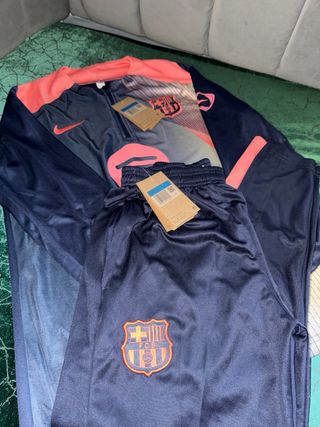 Chándales de Nike Barça Negro/Morado rosa/azul