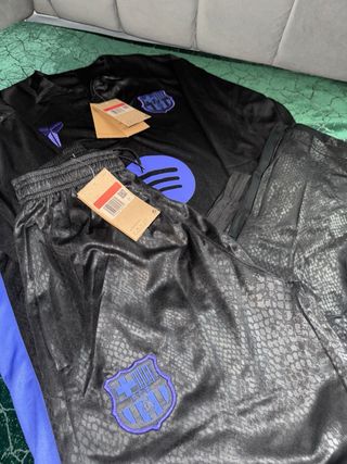 Chándales de Nike Barça Negro/Morado rosa/azul