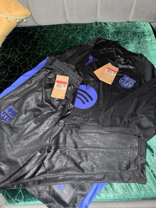 Chándales de Nike Barça Negro/Morado rosa/azul