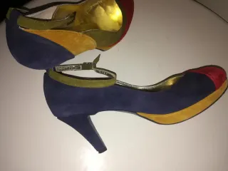 Scarpe donna multicolor con tacco