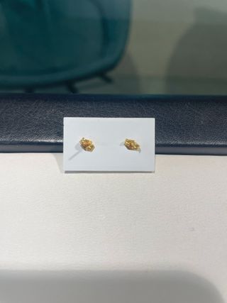 Pendientes Oro 18k Tortuga Azul