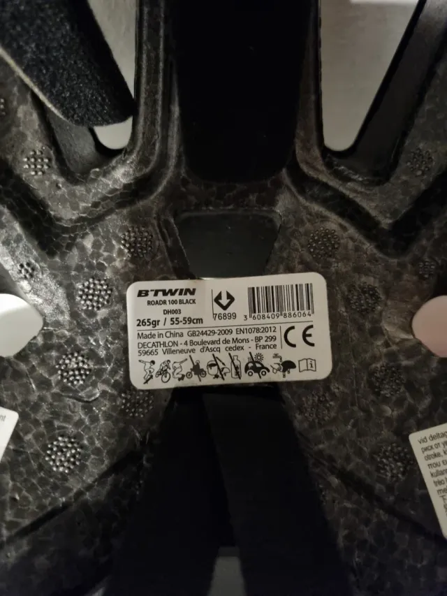 Casco Ciclismo Btwin 100 Negro