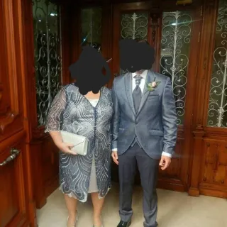 Traje de novio Enzo romano bordado.