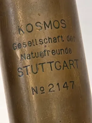 Antiguo microscopio latón siglo XIX