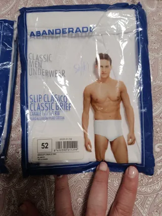 2x Slip Abanderado Clásico Blanco Talla 52