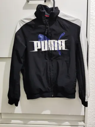 Chaqueta Puma niño negra y blanca