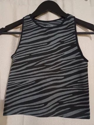 Vestido tul y top estampado cebra