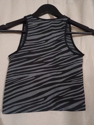 Vestido tul y top estampado cebra