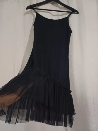 Vestido tul y top estampado cebra