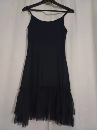 Vestido tul y top estampado cebra