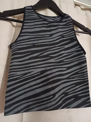 Vestido tul y top estampado cebra