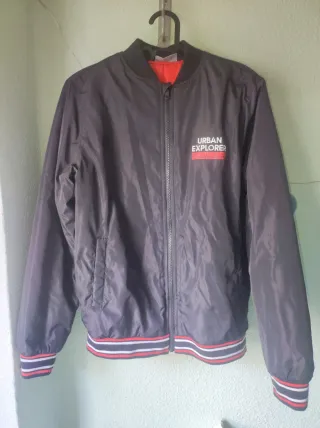 Chaqueta niño bomber negra