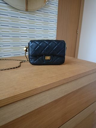 Bolso acolchado negro