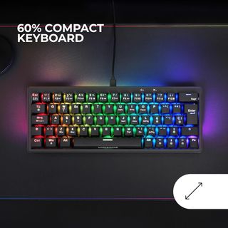 Mars Gaming MKREVOES, Teclado Gaming Compacto, For