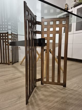 Mesa Comedor Cristal y Hierro Forjado