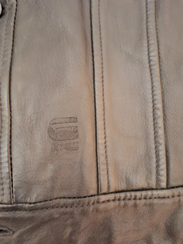 Cazadora Cuero G-Star RAW Trucker Talla M.