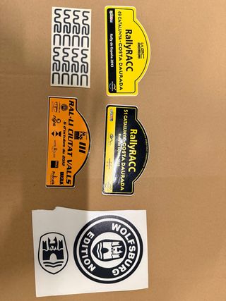 Pegatinas Rally RACC y Wolfsburg