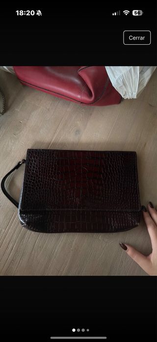 Bolso clutch piel