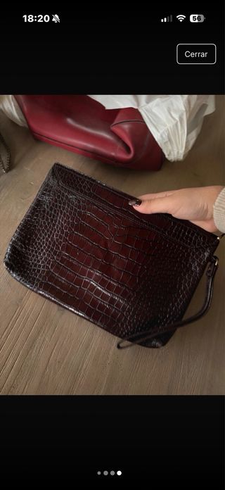 Bolso clutch piel