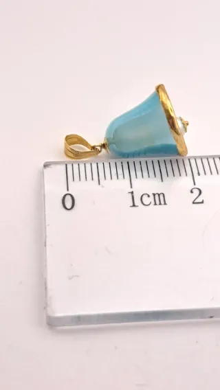 Colgante Oro 18k Azul