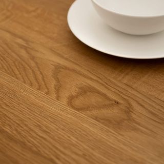 Tavolo da Pranzo in Legno di Rovere con Gambe in Acciaio a X