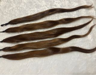 5 Mallas Fallera Pelo Natural Castaño Dorado