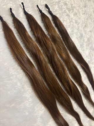 5 Mallas Fallera Pelo Natural Castaño Dorado