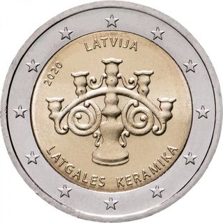 2 EUROS CONMEMORATIVOS LETONIA 2020