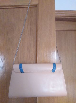 Bolso Cartera Mujer Axel Beige y Blanco